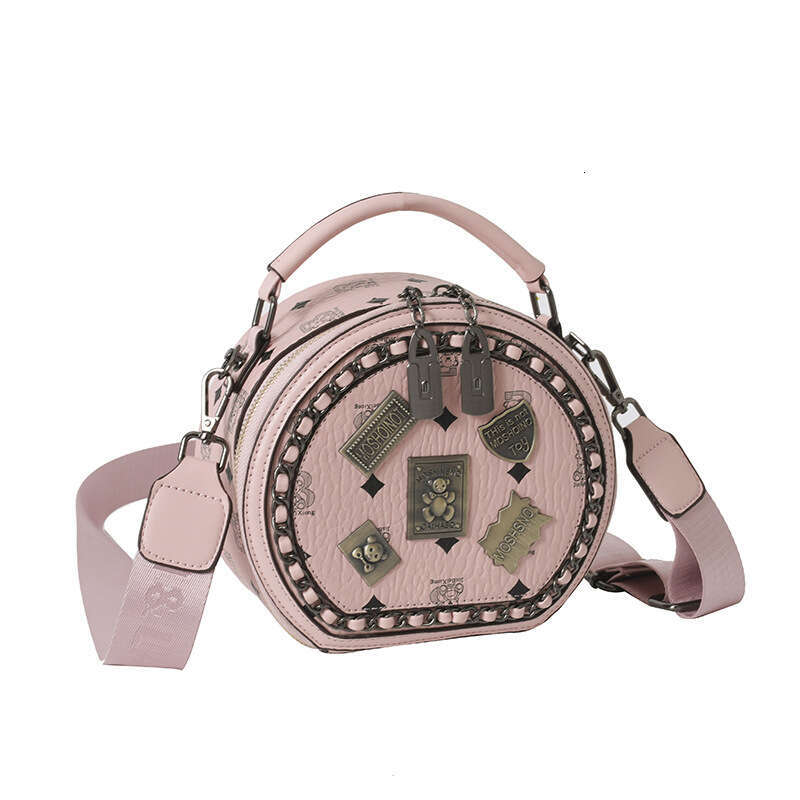 High quality niche badge for women's 2023 spring new trendy and fashionable Korean version versatile single shoulder crossbody small round bag