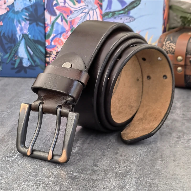 Super wide 4.2CM thick leather mens belt double buckle belt Ceinture belt mens jeans Trouser belt MBT0018 241115