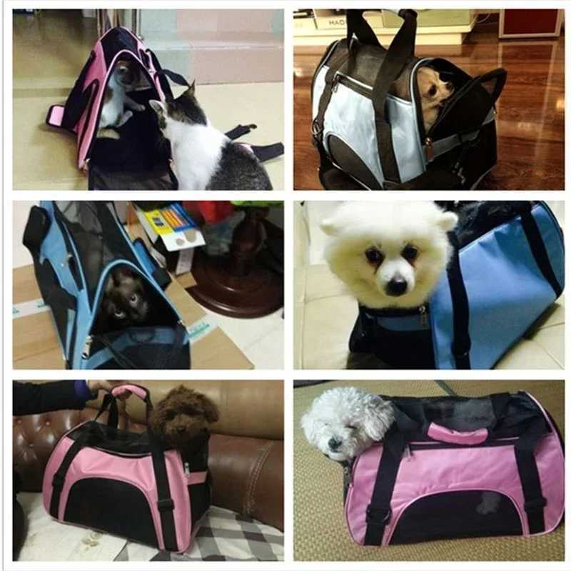 Dog Car Seat Covers Cat Bags Portable Dog Carrier Bag Mesh Breathable Carrier Bags for Small Dogs Foldable Cats Handbag Travel Pet Bag Transport Bag z