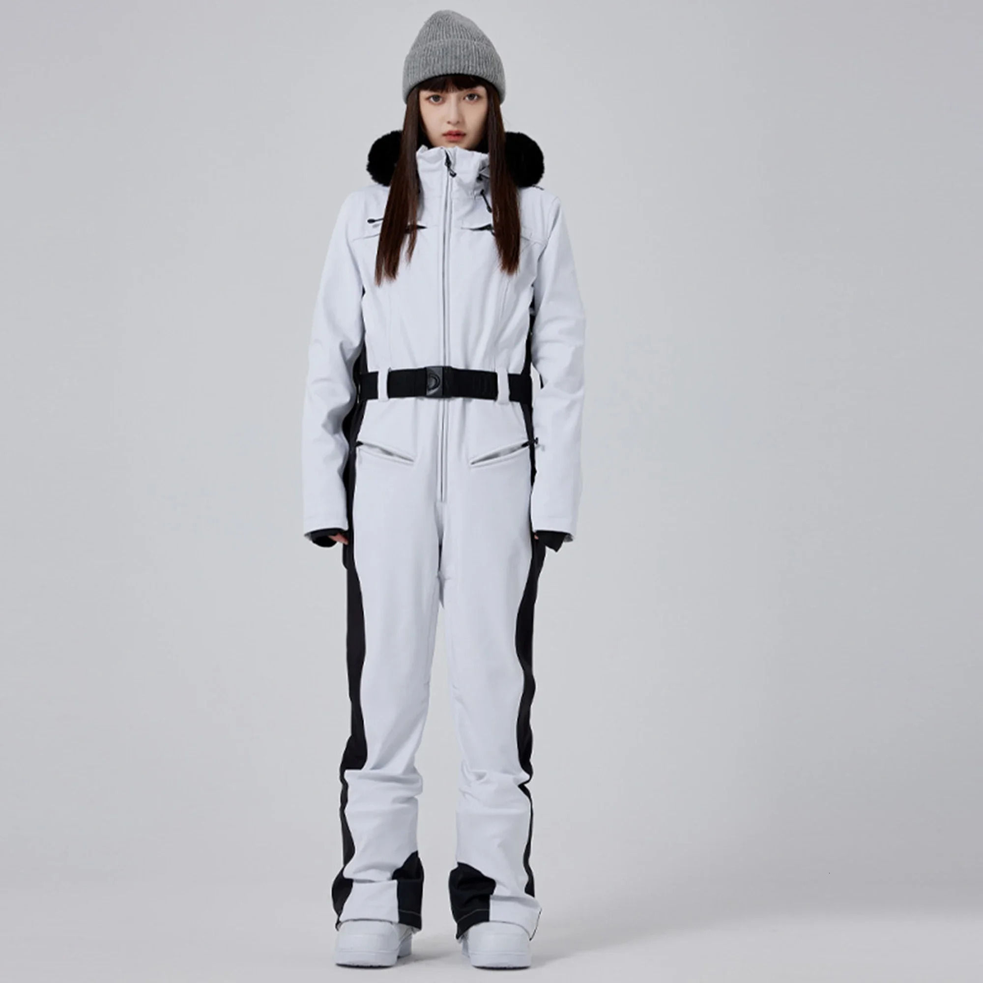 2025 Ski Suits Women Snowboarding Tracuit Sport Skiing Suit Windproof Thermal Winter Slim Fit One Piece Snow Jumpsuit Clothes