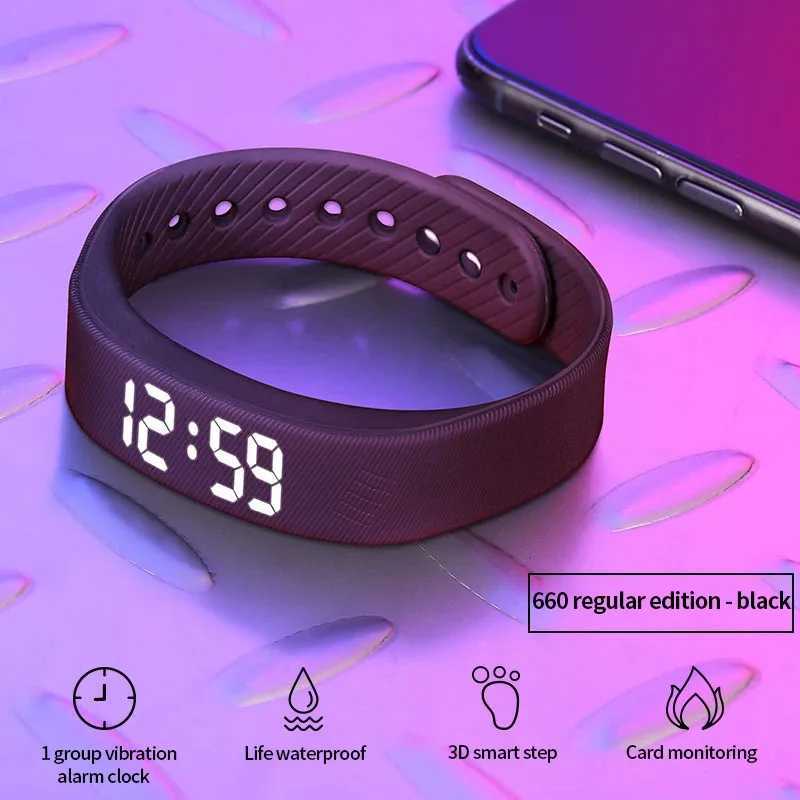 W5SV Smart Bracelet Vibration Al Clock Reminder Sleep Monitoring 24-hour Foot Pedal Charging Bracelet Y241114