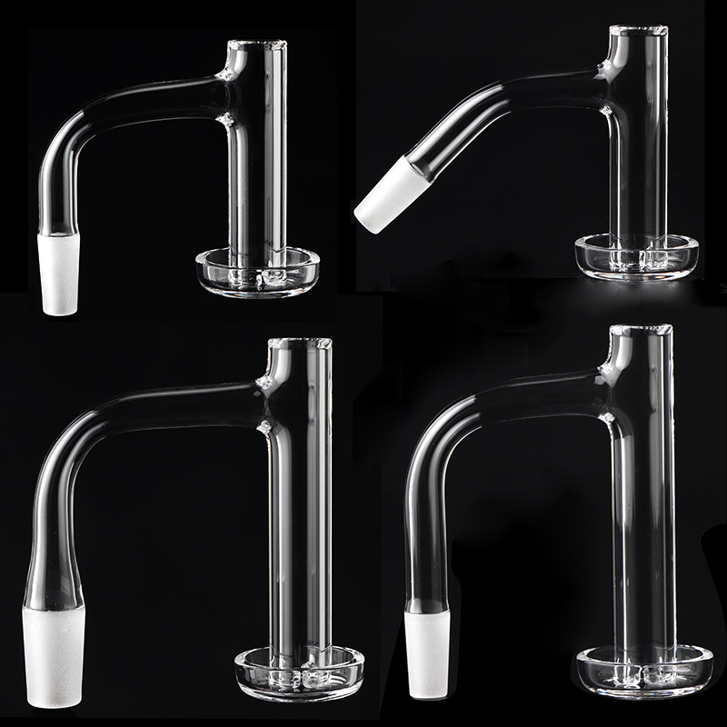 Premium Full Weld Beveled Edge 14mm OD Control Tower Quartz Banger 10mm 14mm 45 90 for Dab Rigs Water Pipes