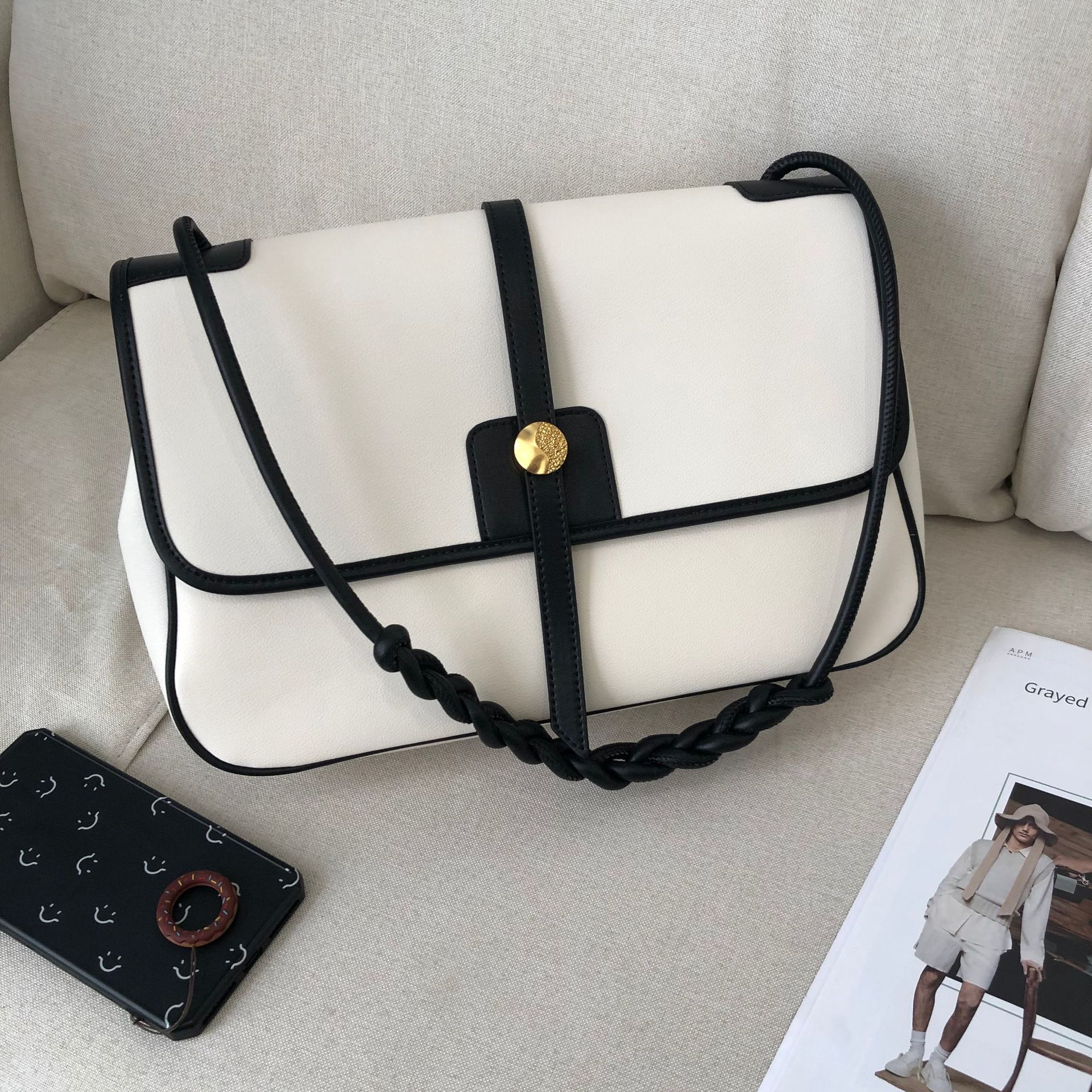 Split Leather One Commuting Messenger For Women Large Capcity Office Laptop Shoulder Tote Bags dddmymoon