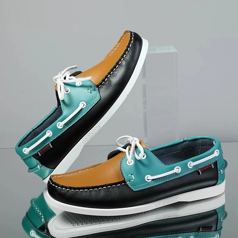 Loafers For Genuine Leather Driving Retro Fashion Docides Boat Shoes Classic Men Designer Flat Shoe Big Size