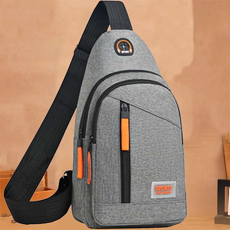 Women's Nylon Sg Bag - Casual Sports & Travel Crossbody Chest Pack with Adjustable Strap, Durable Zippered Pockets