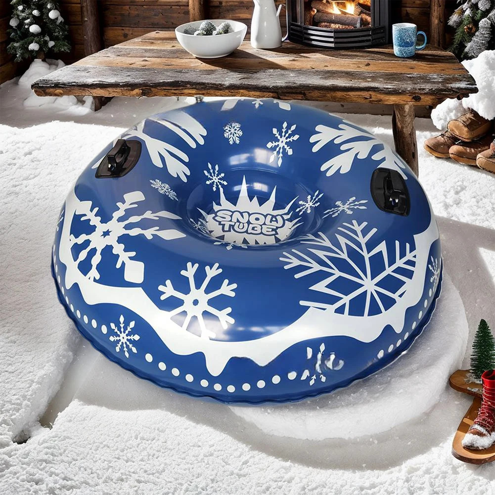 Snow Ski Ring Inflatable Skiing Tube For Kids Adults Heavy Duty Sleds And Winter Outdoor Toy 241114