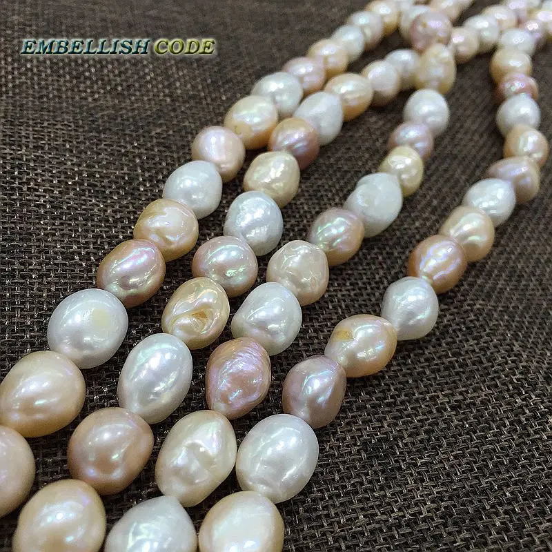 Summer Sheen Half Baroque Necklace Bracelet Hook Pendant Earrings Pearl Set Mixed Colors White Pink Purple Freshwater Pearl 241115