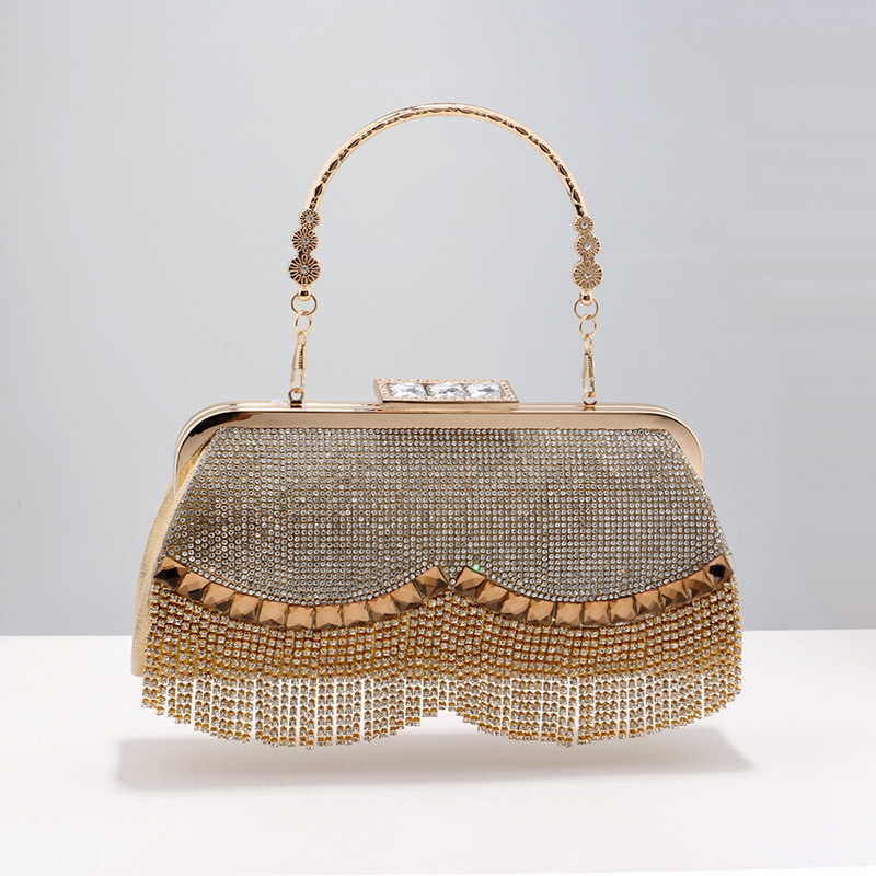 Women New Online Red Evening Wear Portable Dinner Bag Classic Cheongsam Bridesmaid Bag Baidan Hand Bag Banquet Bag