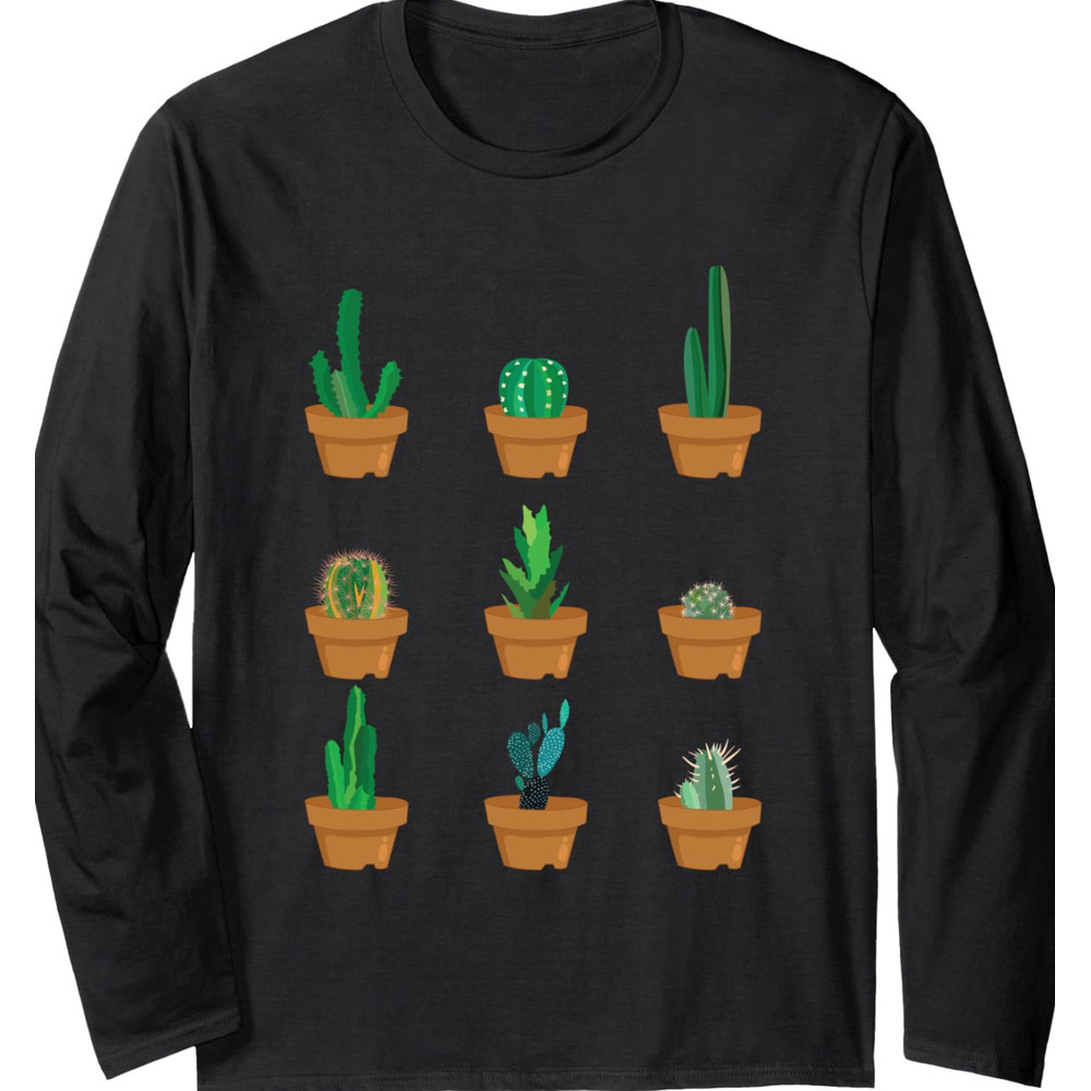 Long Sleeve Shirts for Men sweatshirt Cactus Thorns Plant Garden Desert Funny Gift Long Sleeve Tee Streetwear Casual tops clothes fashion