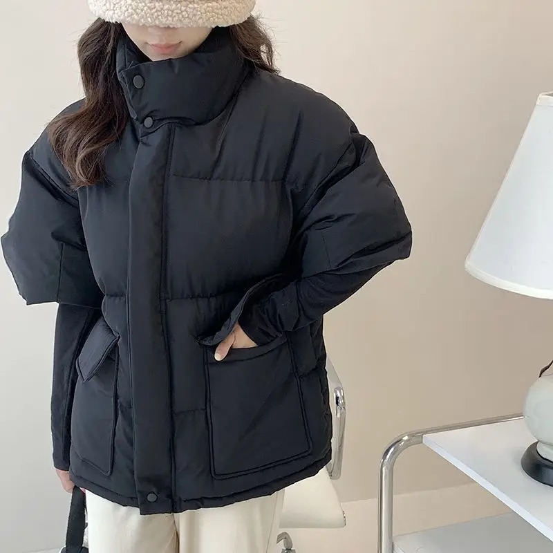 Cotton Padded Puffer Vest Half Sleeve Down Winter Jacket Women Short Sleeve Vest Autumn Spring Coat 241114