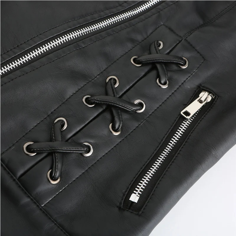 2024 Autumn Women Casual Vintage Soft Faux Leather Jackets Female PU Motorcycle Biker Black Punk Classic High Street Coats 241115