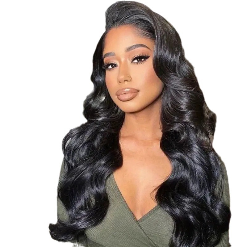 Fashion blond wigs hot selling African front lace side-parted big wave long curly wigs