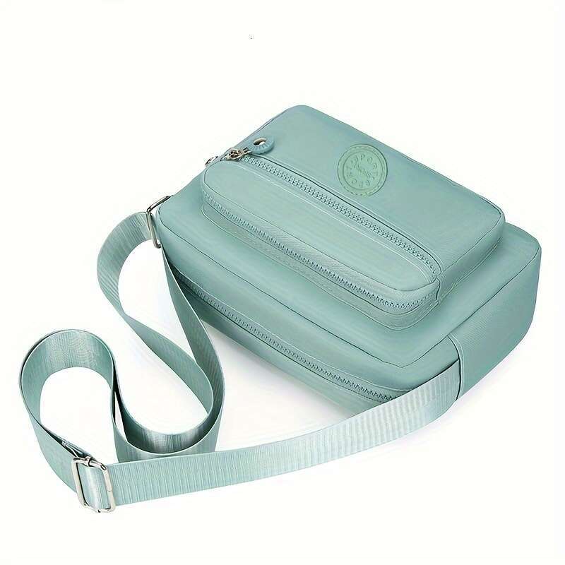 Ladies' fashionable lightweight nylon crossbody - multifunctional shoulder bag with zipper closure