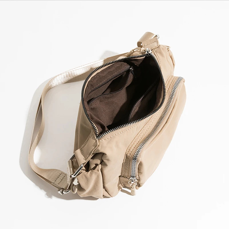 Casual Nylon Crossbody Bags for Women er Multiple Pockets Shoulder Bag Simple Underarm Bag Hobos Small Phone Purses 2-24 241115