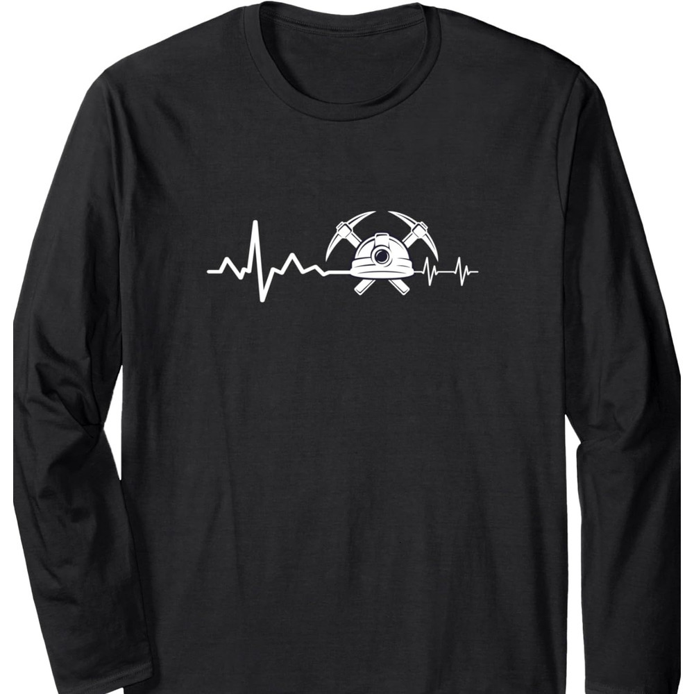 Long Sleeve Shirts for Men sweatshirt Geologist Heart Beat Hammer Rock Lover Gift Long Sleeve T-Shirt T shirt Tee Streetwear Casual tops clothes