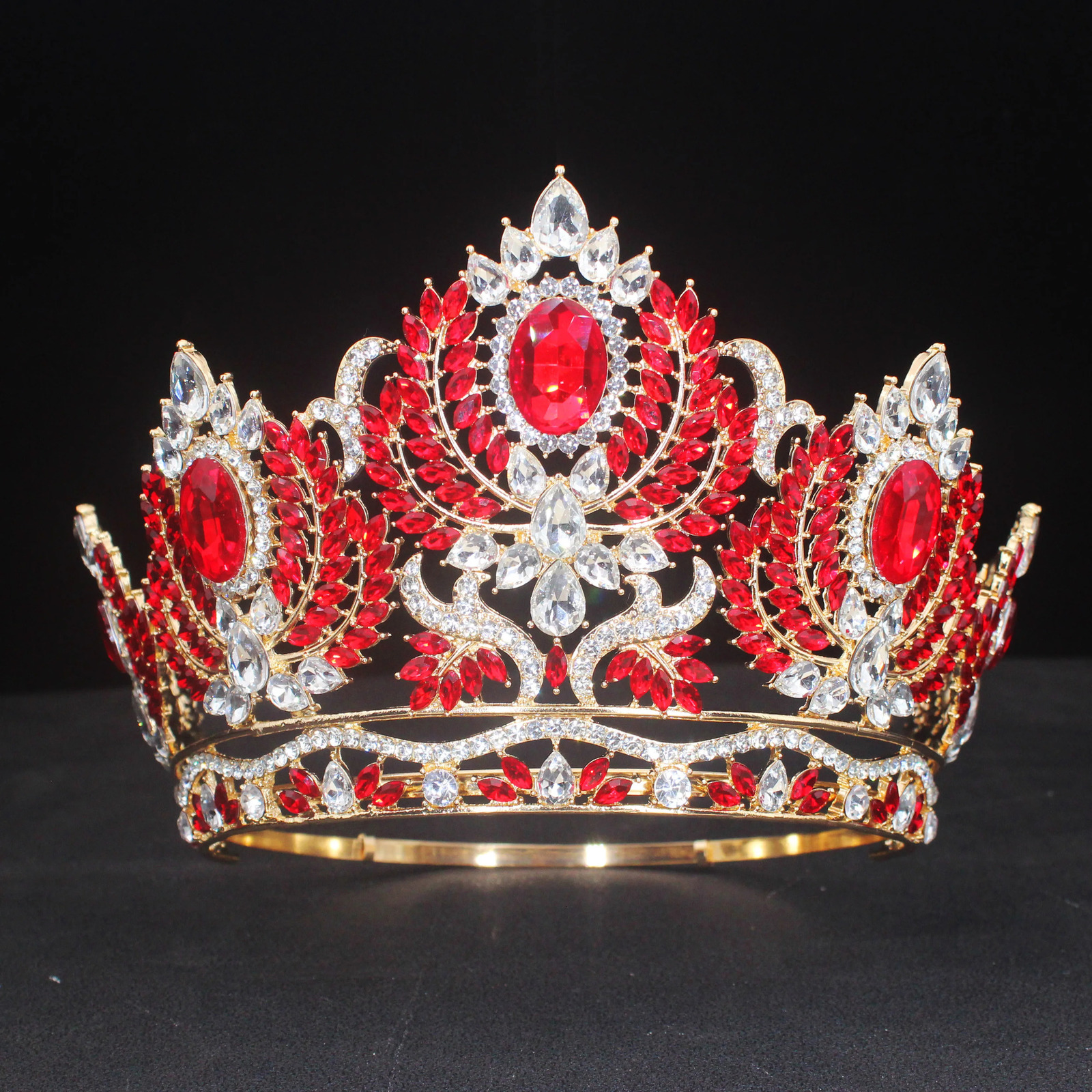 Adjustable Crystal Queen Tiaras and Crown suitable for womens beauty Diadem hair decoration wedding decoration ball hair jewelry accessories 241115