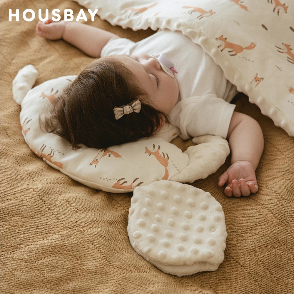 Baby Pillow Elephant Animal Bedding born Doudou Touch Feeling Toddler Security AntiStartle Infant Room Decoration 240415