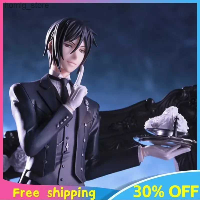 Action Toy Figures 25cm Black Butler Anime Figures Sebastian Michaelis Kawaii PVC Model Doll Peripherals Small Figures Manga Anime Action Gift To