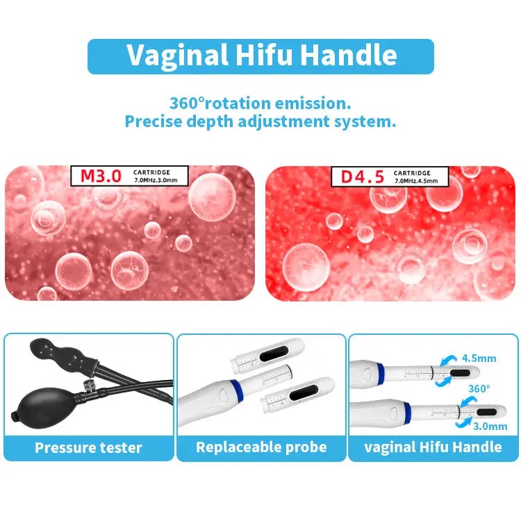 New Double Vaginal+Face Hifu Machine Lift And Tighten Skin On Face And Body Hifu 7D Beauty Machine For Salon