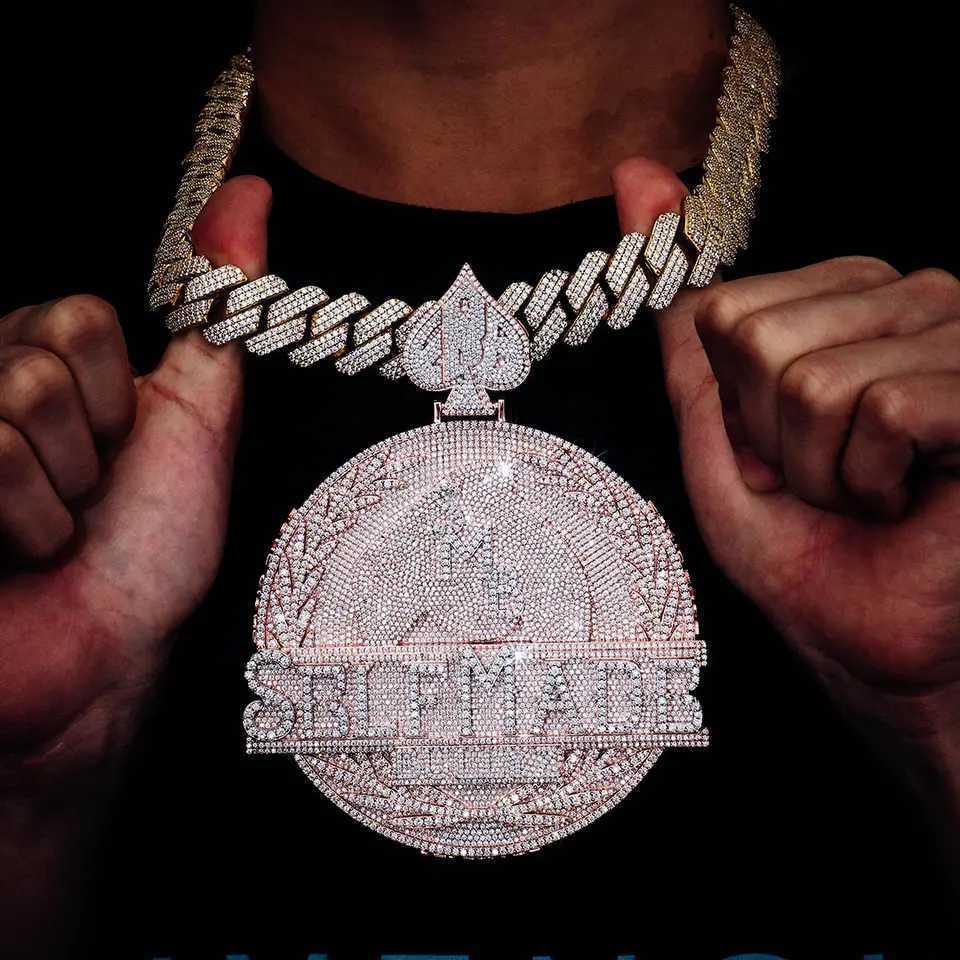 Hip Hop Jewelry factory custom moissanite pendant 925 silver pendant 10k 14k 18k gold men and women hiphop mossanite jewelry