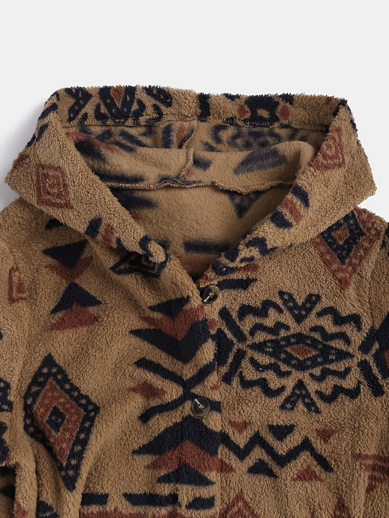 Womens Aztec national printing ultrafine Austrian plush coat ladies 241115