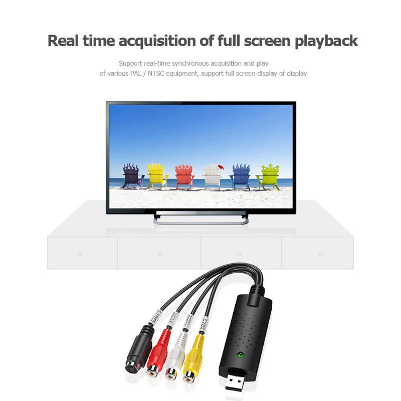 USB 2.0 Audio VHS to DVD HDD Converter Easycap Adapter Card TV Video DVR Capture Device UP