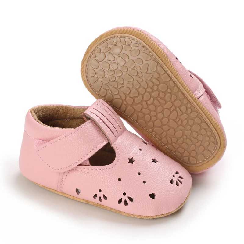 New Pink Baby Girl First Step Shoes Baby Moccasins Soft Bottom Rubber Anti slip Preschool First Step Walker Baby Boots Girl Sh W241114