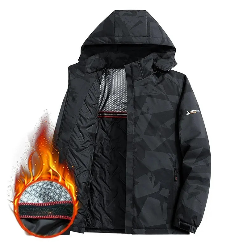 Winter Jacket for Men Waterproof Plus Size 5XL Parka with Hood Clothing Zip Up Puffer Thick Warm Coats 241115