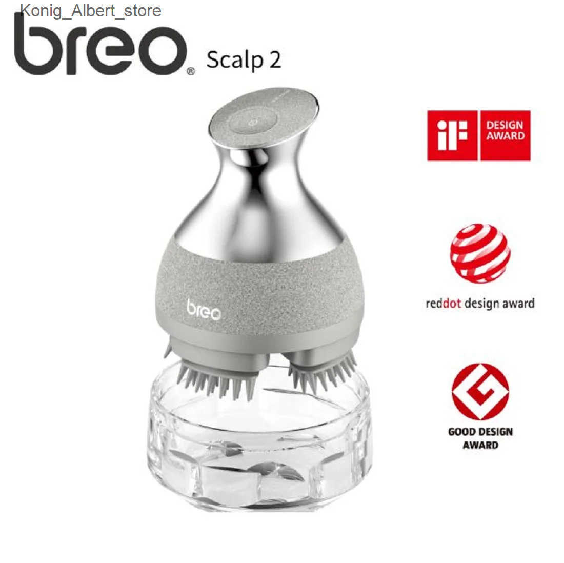 Face Massager Breo Scalp 2 Electric Head Massager Wireless Scalp Massager L240910