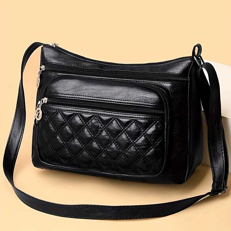 Premium Scratch-Resistant PU Leather Bag Stylish Briefcase Mature Women - Spacious, Multi-Layer Design for Everyday Use