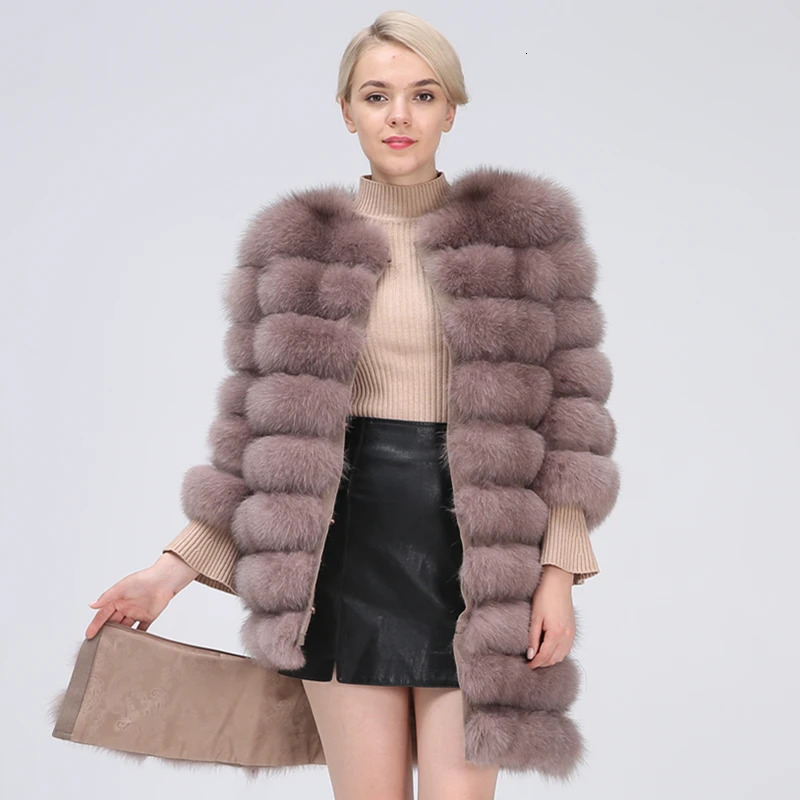 Natural Fur Coat Women Real Long Style Womens Coats Winter Jacket Detachable 241115