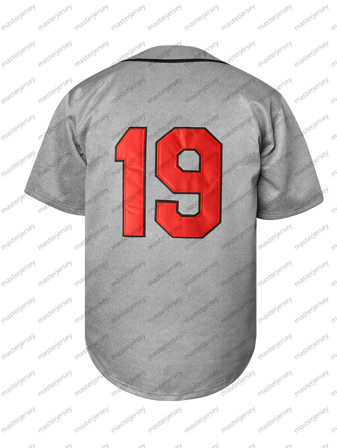 #19 Grey Baseball Jerseys Men's Sewing Embroidery High Quality In Stock Fast Shipping Slight Stretch Polyester - Perfect for Sports Jersey