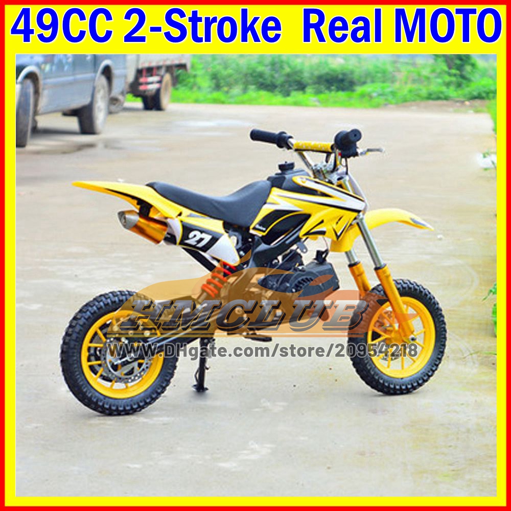 16Colors Real 49CC 2 Stroke Dirt Bike Mountain Mini Small Buggy Motorbike Gasoline ATV Off-road Superbike Moto Bikes Child Vehicle Motorcycle Boy Girl