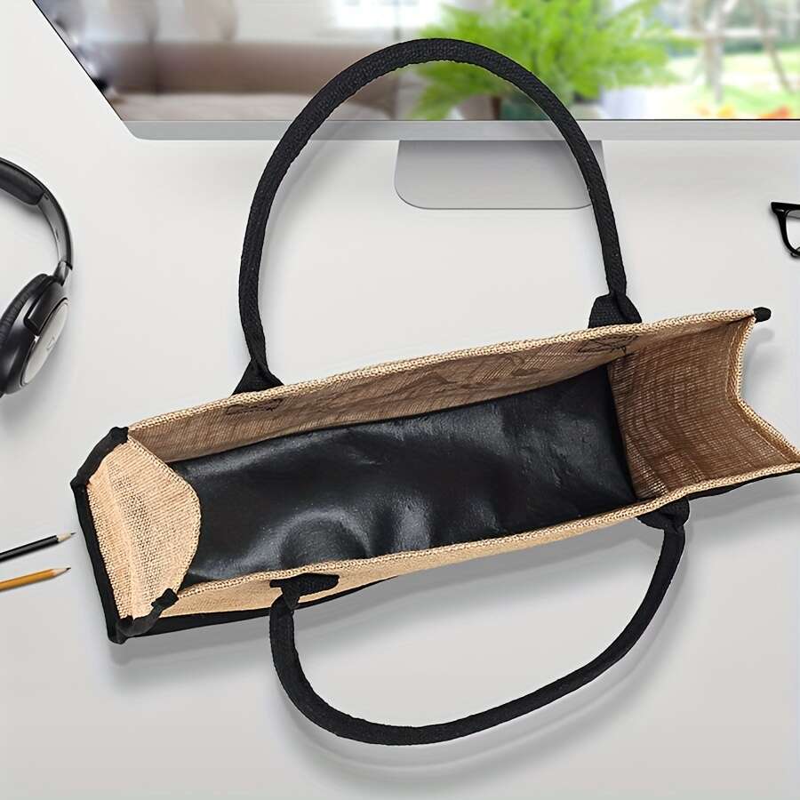 1pc Casual Style Large Capacity Tote Women, Reusable Waterproof ing, Thick Canvas Shoulder Bag for Travel and Beach Vacation