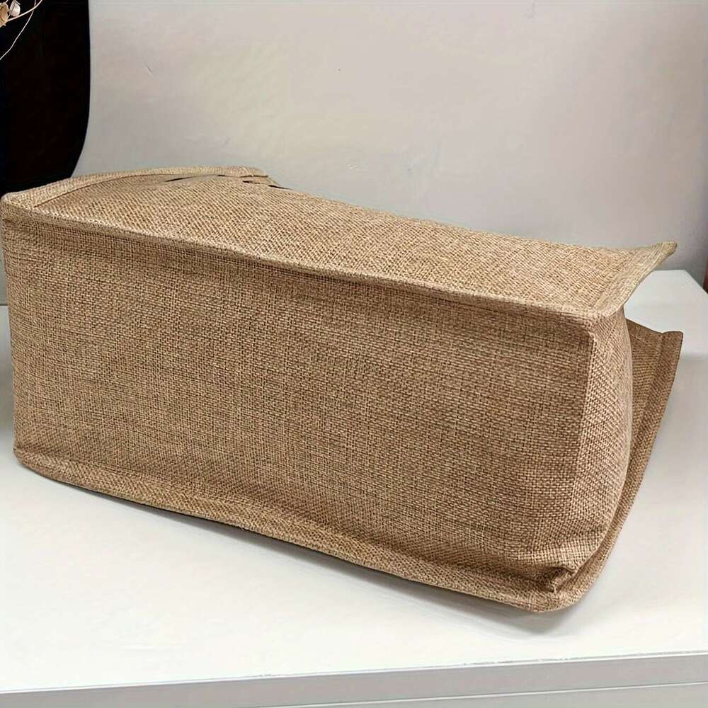 Trendy Letter Print Tote Bag Spacious Stylish Handbag Perfect Gift Moms & Grandmas - Durable, Versatile Design for Everyday Use