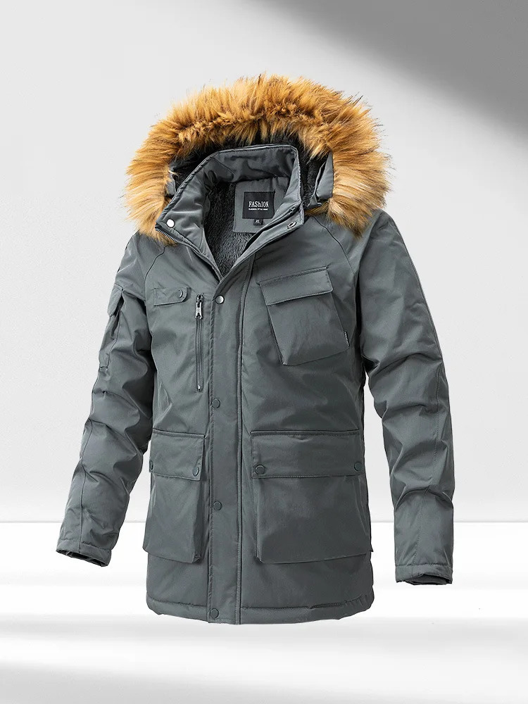 Winter Jacket Men Thicken Fleece Jackets Man Streetwear Windbreaker Parkas Coat Coldproof Cottonpadded Male Outerwear 241115