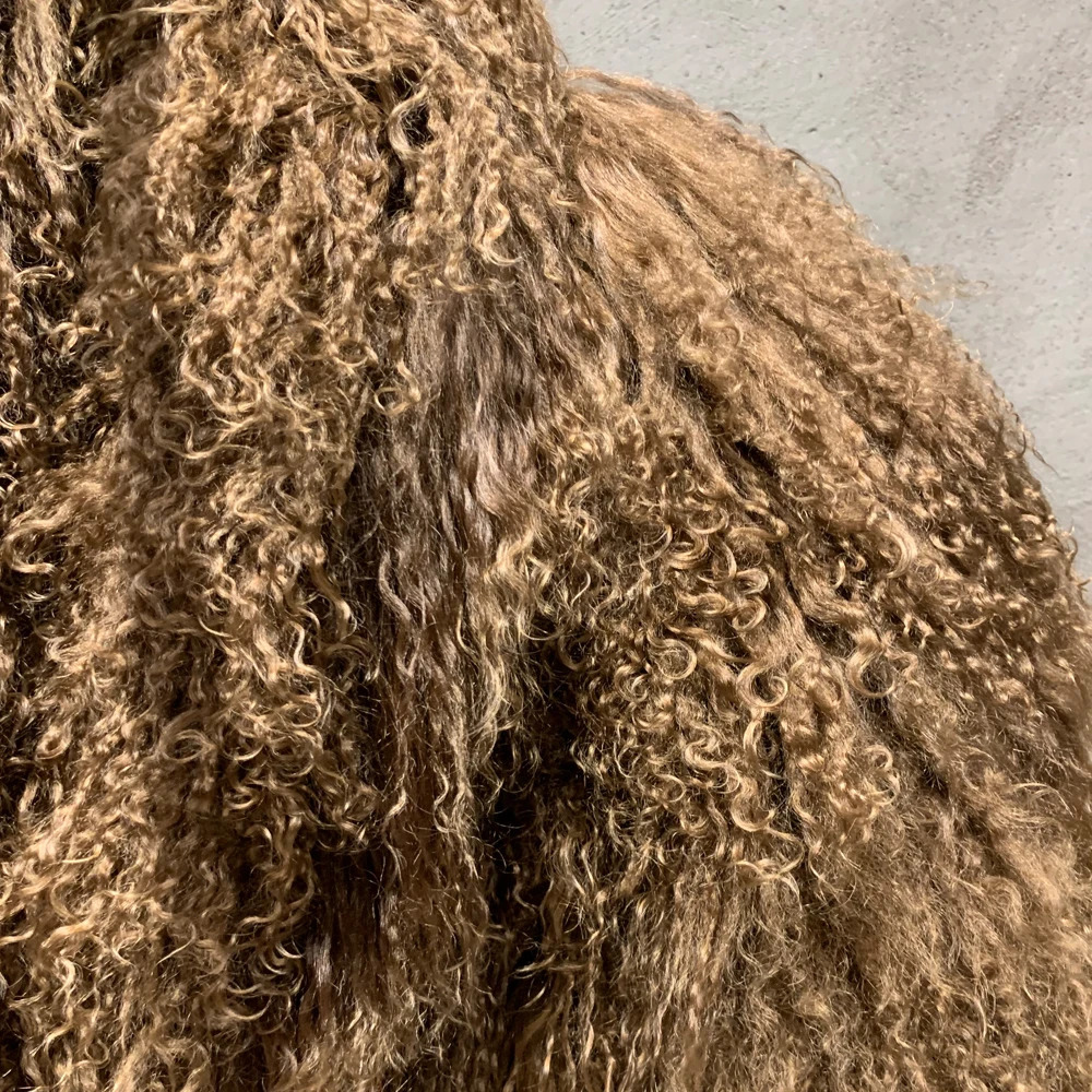 Women Winter Fur Coats Real Lady Sheep Coat Warm Natural Cloth 9508 241115