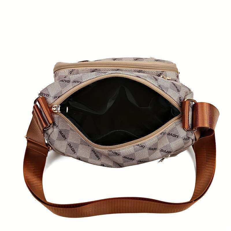 Trendy Plaid Crossbody Bag with Multiple Pockets - Chic Studded Design & Durable Faux Leather for Everyday Style