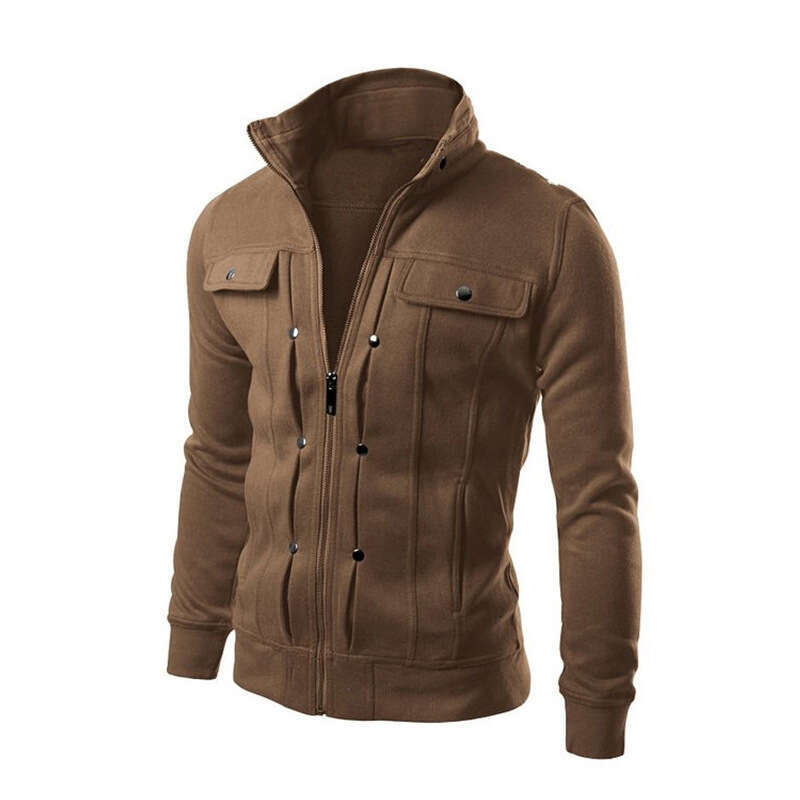 Outdoor Casual Men's Jacket With Fashionable Zipper And Cardigan Jacket, Available In Multiple Colors