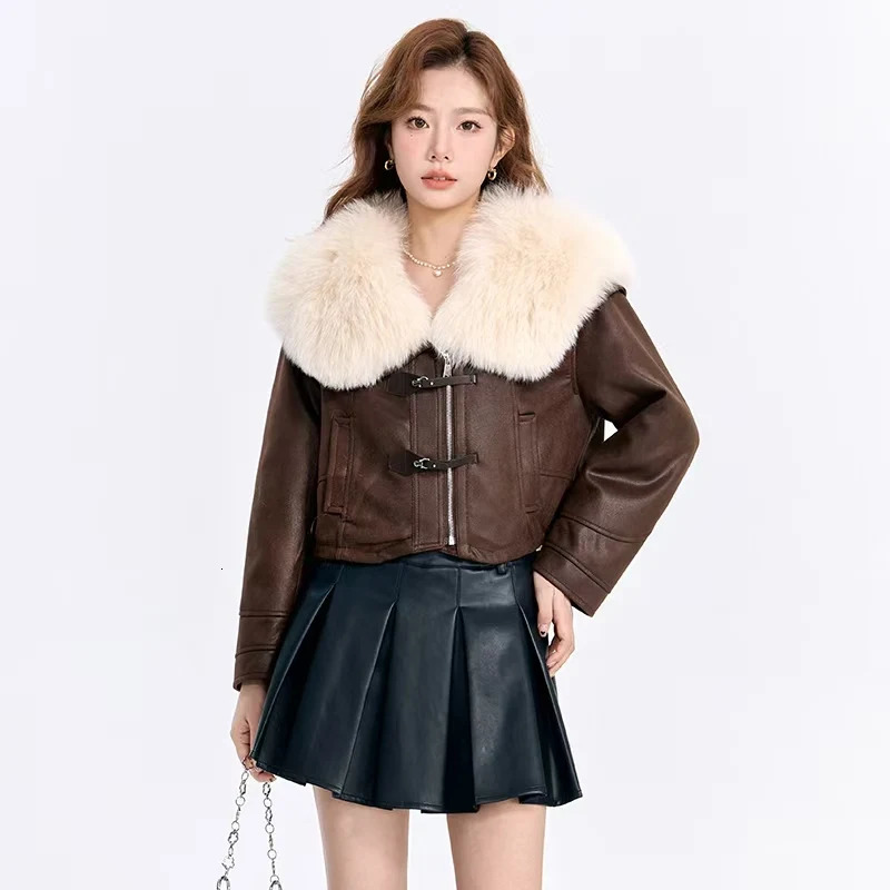 Super Large Natural Fur Collar Jacket 2024Oversized Goose Down Winter Women Puffer Coat Real Female Parkas 241115
