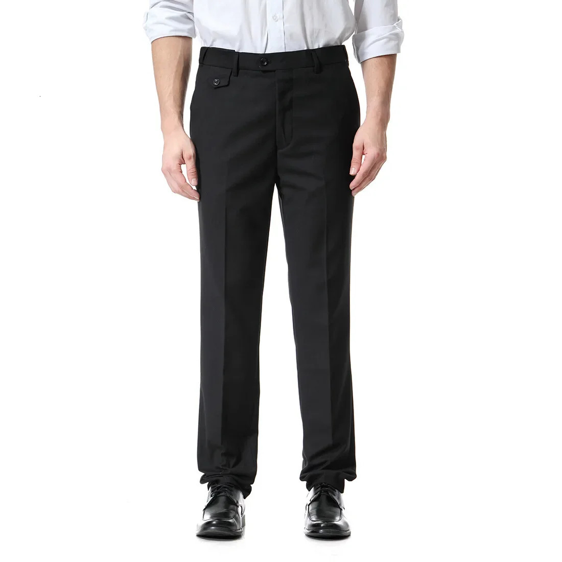 Spring Casual Mens Business Set Pants Solid Waist Straight Sleeve 241115