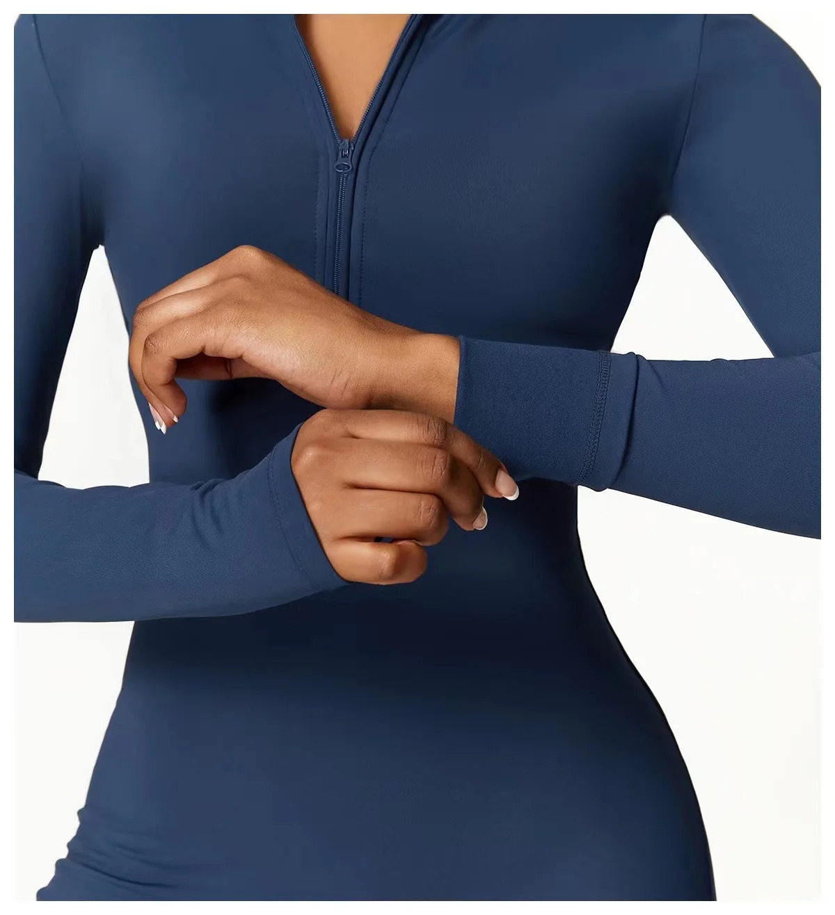 Winter Fleece Women's One-Piece Yoga Pants Long-Sleeved Warm Ski Overalls Outerwear High Elastic Cycg Bodybuilding Bodysuit
