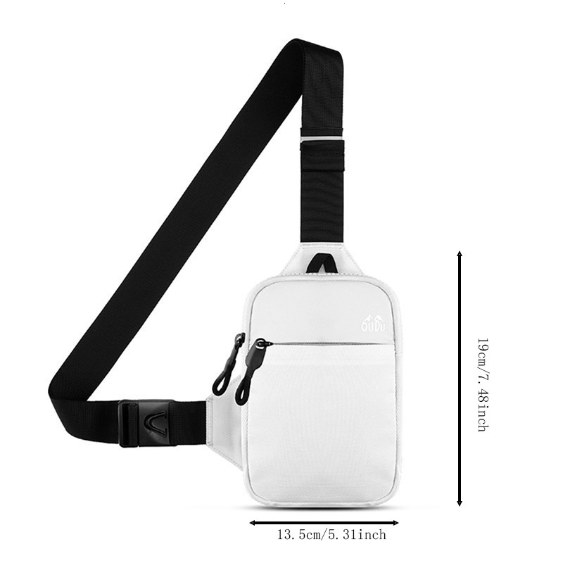 Casual 2024 Men Shoulder Chest Nylon Waterproof Outdoor Sport Running Cycg Belt Large Capacity Travel Phone Pouch Bag