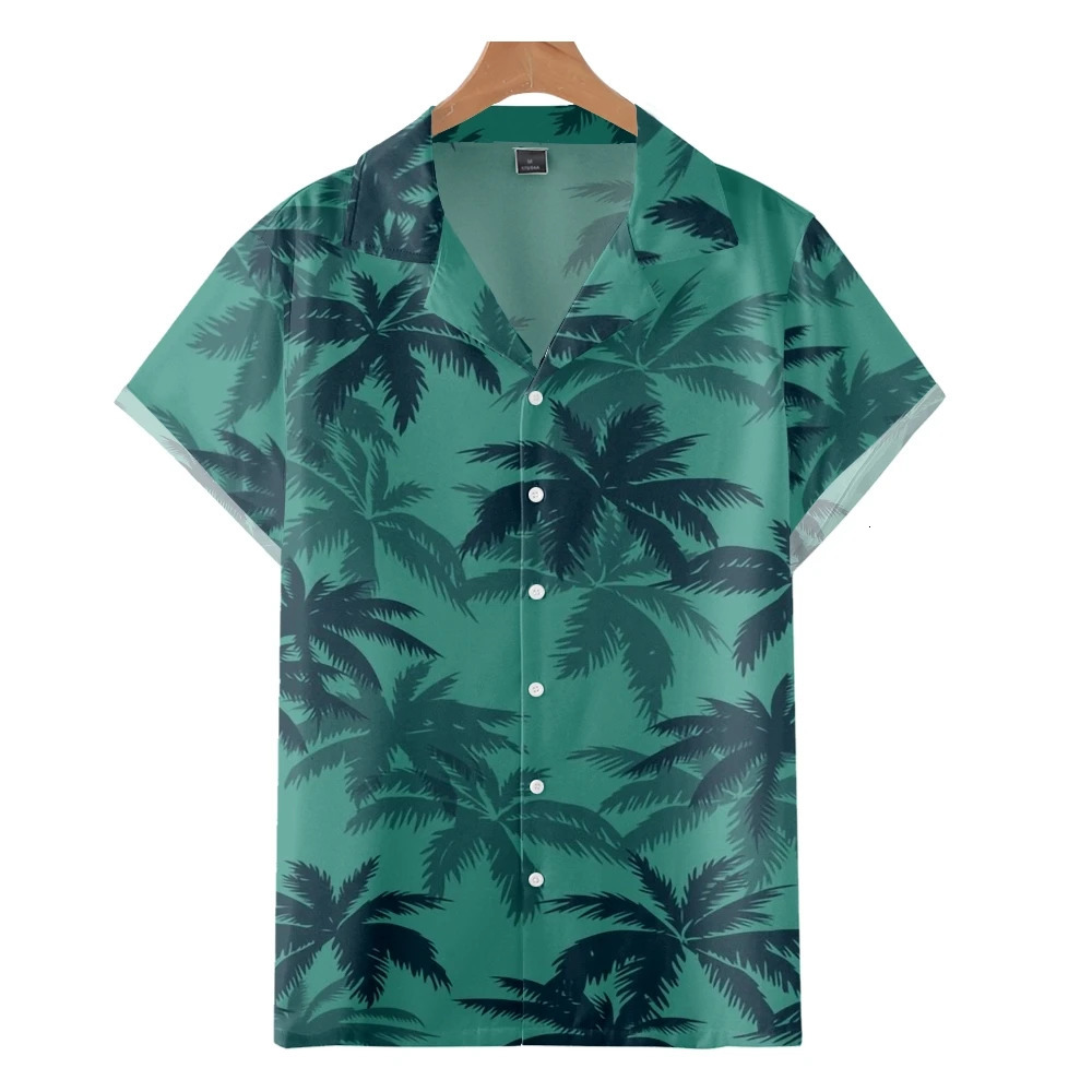 Summer Custom Po Face Shirt Short Sleeve Button Down Hawaiian the Gift for Men Beach Party Shir 240415