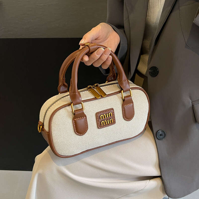 Retro Fashion Bowg Women 2024 Trend Handbags Purses Female Shoulder Crossbody New Vegan Leather Ladies Messenger Bag