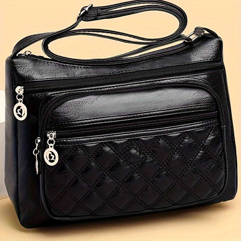 Premium Scratch-Resistant PU Leather Bag Stylish Briefcase Mature Women - Spacious, Multi-Layer Design for Everyday Use