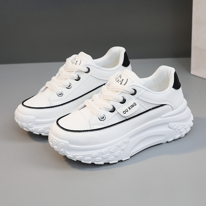 Unique Thick soled Canvas 2024 Spring New Little New White Versatile Board Elevated Casual Shoes