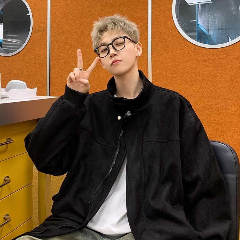 Autumn/Winter American Vintage Deer Skin Velvet For Men, Spring/Autumn, High End, Rascal And Handsome, Casual, Loose Collar Jacket