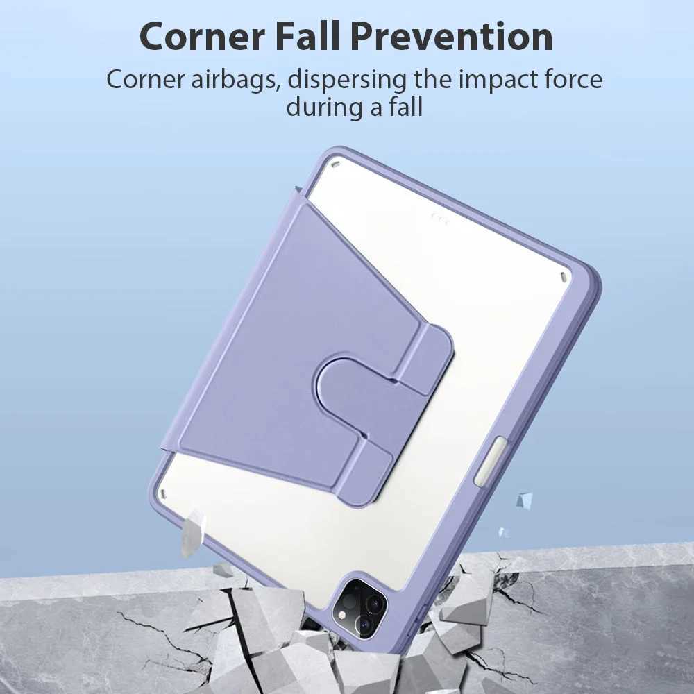 360 Rotating Case Suitable for iPad 10 9 10th Generation Pro 13 12.9 Air 11 5 4 M4 M2 2024 Mini 6 7 10.9 10.2 Protective Cover Funda M241115