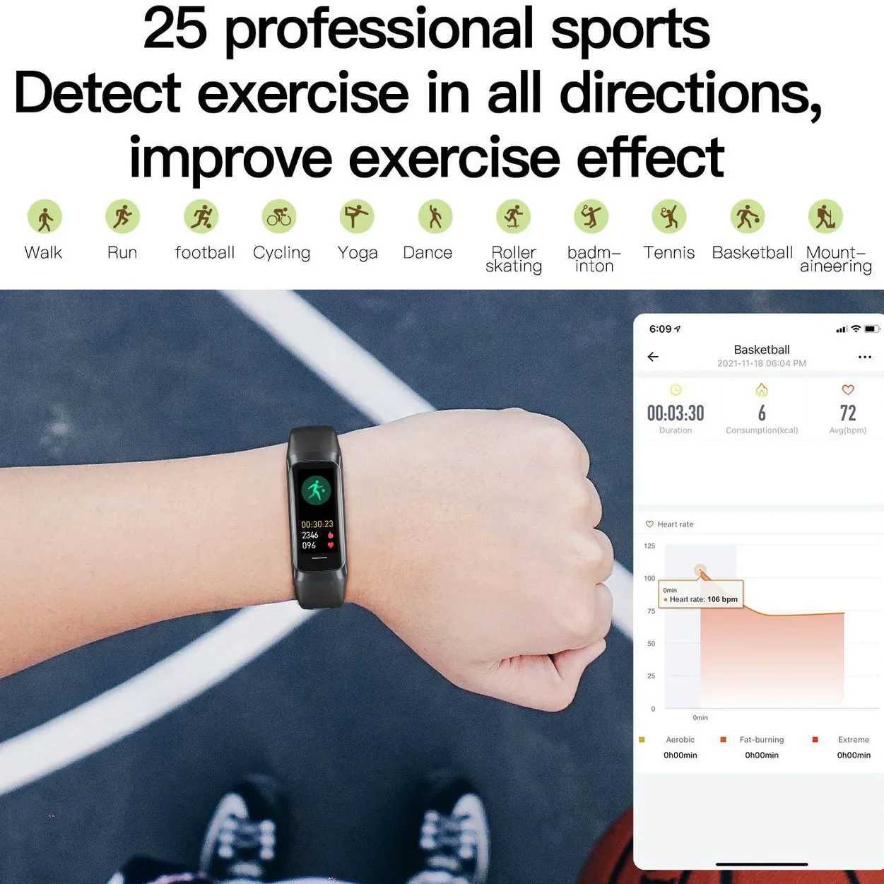 New Amoled Smart Band Pro Mens Wen Pedeter Sports Fitness Tracker Price Waterproof Smart Band Suitable for Xiaomi Phone Y241114